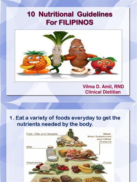 Adoption of The 2012 Nutritional Guidelines For Filipinos .